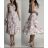 Women's Long Sleeve Hoodie Dress (S / M ONE SIZE) ITALIAN FASHION IMWA216095
