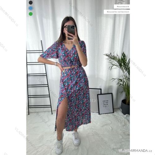 Women's Long Chiffon Short Sleeve Dress (S/M ONE SIZE) ITALIAN FASHION IMWGS231048