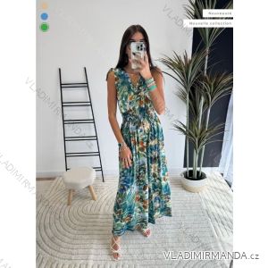 Women's Long Chiffon Short Sleeve Dress (S/M ONE SIZE) ITALIAN FASHION IMWGS231048