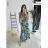 Women's Long Chiffon Short Sleeve Dress (S/M ONE SIZE) ITALIAN FASHION IMWGS231048