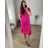 Women's Plus Size Summer Short Sleeve Dress (54/56/58 ONE SIZE) ITALIAN FASHION IM424357 50/52 zelená khaki