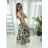 Women's Long Chiffon Short Sleeve Dress (S/M ONE SIZE) ITALIAN FASHION IMWGS231048