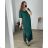 Women's Long Maxi Summer Casual Short Sleeve Dress (52/54/56 ONE SIZE) ITALIAN FASHION IMD24213 -   modrá petrolejová -   56/58