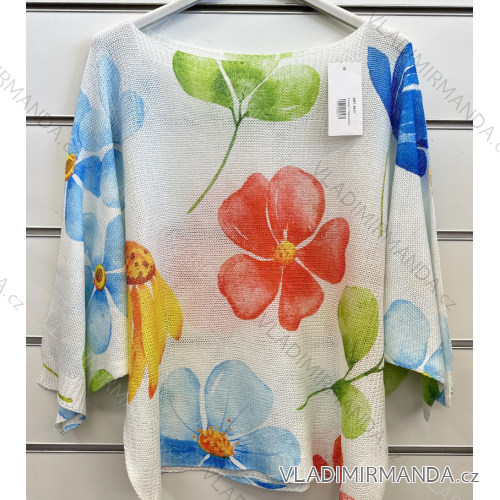 Women's Oversize Short Sleeve Tunic (S/M ONE SIZE) ITALIAN FASHION IMPSH2322161