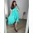 Women's Long Chiffon Short Sleeve Dress (S/M ONE SIZE) ITALIAN FASHION IMWGS231048 -   Green
 -   52/54
