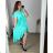 Women's Long Chiffon Short Sleeve Dress (S/M ONE SIZE) ITALIAN FASHION IMWGS231048 -   Green
 -   52/54