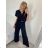 Women's elegant party long sleeve dress (S/M ONE SIZE) ITALIAN FASHION IM322282 S / M black
