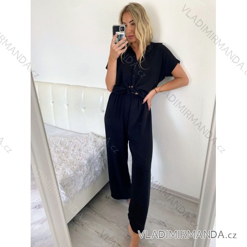Women's elegant party long sleeve dress (S/M ONE SIZE) ITALIAN FASHION IM322282 S / M black
