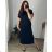 Women's Plus Size Summer Short Sleeve Dress (54/56/58 ONE SIZE) ITALIAN FASHION IM424357 50/52 zelená khaki