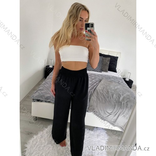 Women's Long Pants (XL/2XL/3XL ONE SIZE) ITALIAN FASHION IMC24019 -   black -   M / L