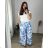 Women's Summer Long Harem Pants (42/44/46 ONE SIZE) ITALIAN FASHION IM424361 52/54 dark blue