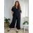 Long Jumpsuit with Pendant 3/4 Long Sleeve Women's Plus Size (50-58) ITALIAN FASHION IMWEC24016