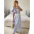 Women's sleeveless linen dress for women (UNI SM) ITALIAN FASHION IMM20249