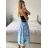 Women's Medium Length Skirt (S/M ONE SIZE) ITALIAN FASHION IMM23HG3154 -   turquoise -   S / M