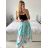 Women's Medium Length Skirt (S/M ONE SIZE) ITALIAN FASHION IMM23HG3154 -   turquoise -   S / M