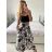 Women's Medium Length Skirt (S/M ONE SIZE) ITALIAN FASHION IMM23HG3154 S / M Black and white