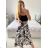 Women's Medium Length Skirt (S/M ONE SIZE) ITALIAN FASHION IMM23HG3154 S / M Black and white