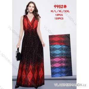 Women's Long Elegant Icecool Sleeveless Dress (S/ML/XL) ITALIAN FASHION AINUOSI IMB24Y1090