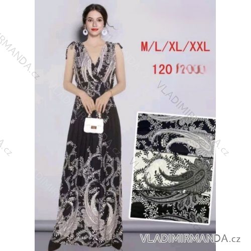 Women's Long Elegant Icecool Sleeveless Dress (S/ML/XL) ITALIAN FASHION AINUOSI IMB24Y1090