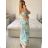 Women's Summer Short Sleeve Carmen Fringe Dress (M/L, XL/2XL ONE SIZE) ITALIAN FASHION IMB23B231 M / L pink