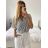 Women's summer short chiffon sleeveless dress (S / M ONE SIZE) ITALIAN FASHION IM721087 S / M dark blue