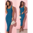 Long summer lined dress on straps women (S / M ONE SIZE) ITALIAN FASHION IMD22491 -   modrá petrolejová -   S / M