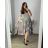 Women's Long Chiffon Short Sleeve Dress (S/M ONE SIZE) ITALIAN FASHION IMWGS231048 -   white -   56/58