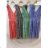 Women's Long Chiffon Short Sleeve Dress (S/M ONE SIZE) ITALIAN FASHION IMWGS231048