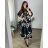 Women's Long Chiffon Short Sleeve Dress (S/M ONE SIZE) ITALIAN FASHION IMWGS231048