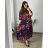 Women's Long Chiffon Short Sleeve Dress (S/M ONE SIZE) ITALIAN FASHION IMWGS231048