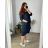 Women's Cotton 3/4 Sleeve Dress (46/48/50 ONE SIZE) ITALIAN FASHION IM424281