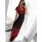 Women's summer icecool dress with sleeve (M/L, XL/2XL) AINUOSI ITALIAN FASHION IMB239922 -   red -   M / L