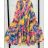 Women's 3/4 Sleeve Summer Dress (S/M ONE SIZE) ITALIAN FASHION IMPEM24g34