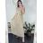 Women's Sleeveless Sequin Velvet Long Party Dress (S/M ONE SIZE) ITALIAN FASHION IMWB233931 žlutá S / M