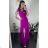 Women's Long Chiffon Short Sleeve Dress (S/M ONE SIZE) ITALIAN FASHION IMWGS231048