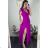 Women's Long Chiffon Short Sleeve Dress (S/M ONE SIZE) ITALIAN FASHION IMWGS231048