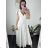 Women's Long Chiffon Short Sleeve Dress (S/M ONE SIZE) ITALIAN FASHION IMWGS231048