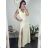 Women's Long Chiffon Short Sleeve Dress (S/M ONE SIZE) ITALIAN FASHION IMWGS231048