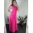 Women's Long Chiffon Short Sleeve Dress (S/M ONE SIZE) ITALIAN FASHION IMWGS231048