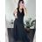 Women's Long Chiffon Short Sleeve Dress (S/M ONE SIZE) ITALIAN FASHION IMWGS231048 -   béžová smetanová -   S / M
