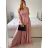 Women's Long Elegant Party Sleeveless Dress (S/M ONE SIZE) ITALIAN FASHION IMPBB2480872bl -   růžová starorůžová -   S / M