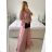 Women's Long Elegant Party Sleeveless Dress (S/M ONE SIZE) ITALIAN FASHION IMPBB2480872bl -   růžová starorůžová -   S / M