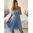 Women's Strapless Short Party Dress (S/M ONE SIZE) ITALIAN FASHION IMPSH23C662 red S / M