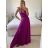 Women's Long Chiffon Short Sleeve Dress (S/M ONE SIZE) ITALIAN FASHION IMWGS231048