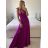 Women's Long Chiffon Short Sleeve Dress (S/M ONE SIZE) ITALIAN FASHION IMWGS231048