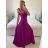 Women's Long Chiffon Short Sleeve Dress (S/M ONE SIZE) ITALIAN FASHION IMWGS231048