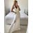 Women's Long Chiffon Short Sleeve Dress (S/M ONE SIZE) ITALIAN FASHION IMWGS231048