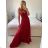 Women's Long Chiffon Short Sleeve Dress (S/M ONE SIZE) ITALIAN FASHION IMWGS231048