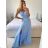 Women's Long Chiffon Short Sleeve Dress (S/M ONE SIZE) ITALIAN FASHION IMWGS231048