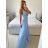 Women's Long Chiffon Short Sleeve Dress (S/M ONE SIZE) ITALIAN FASHION IMWGS231048